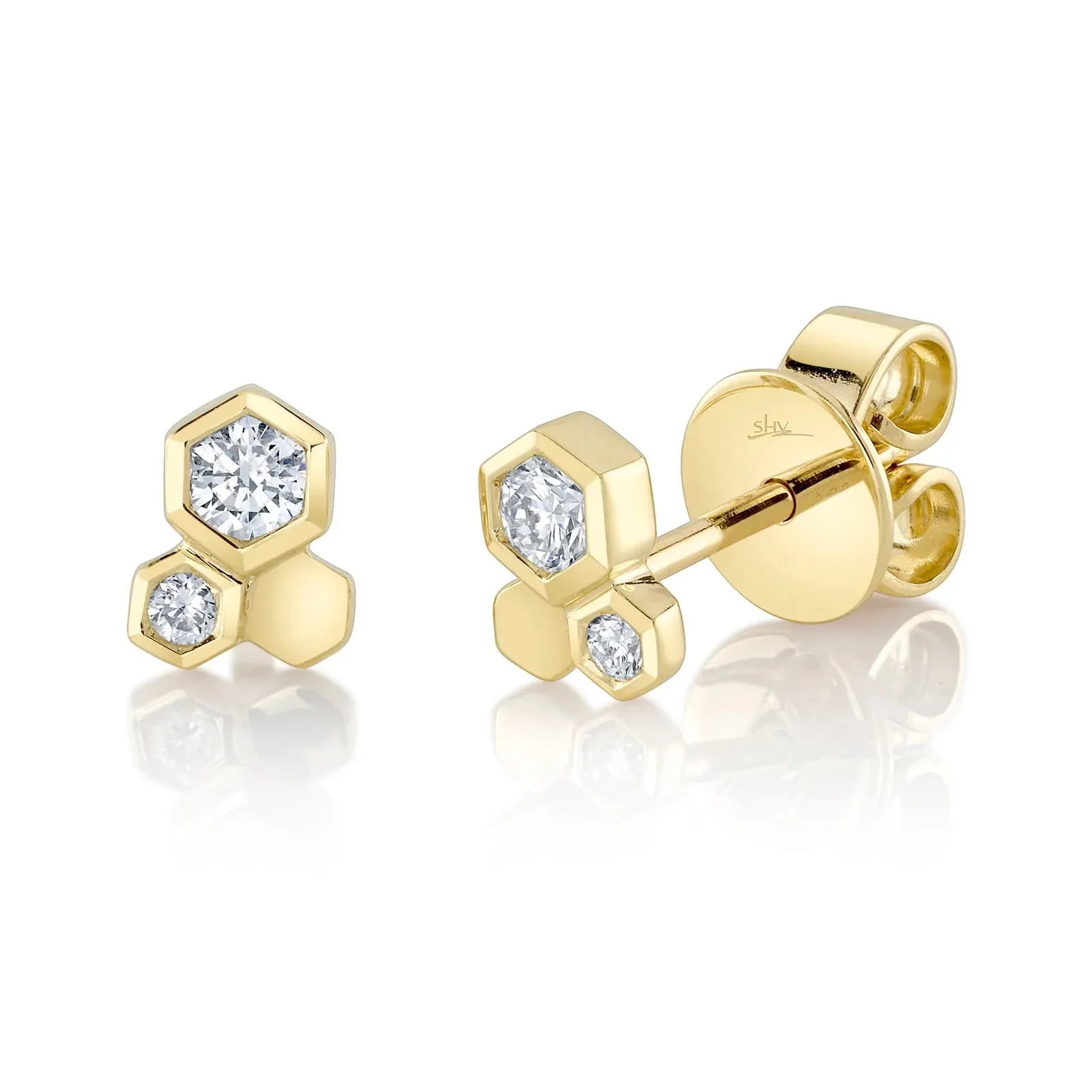 Diamond Honeycomb Studs