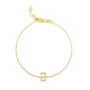 Diamond Number Bracelet