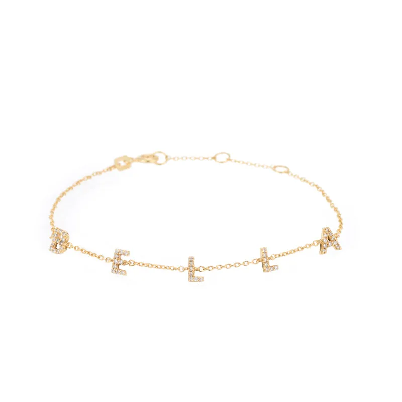 Diamond Pavé Personalized Name Bracelet