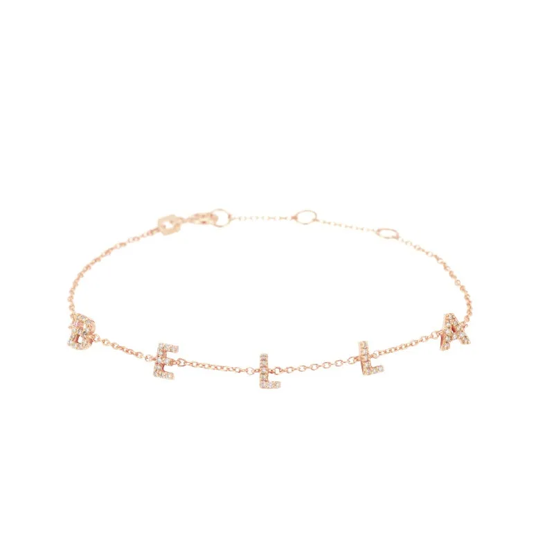 Diamond Pavé Personalized Name Bracelet