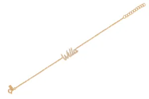 Diamond Script Name Bracelet