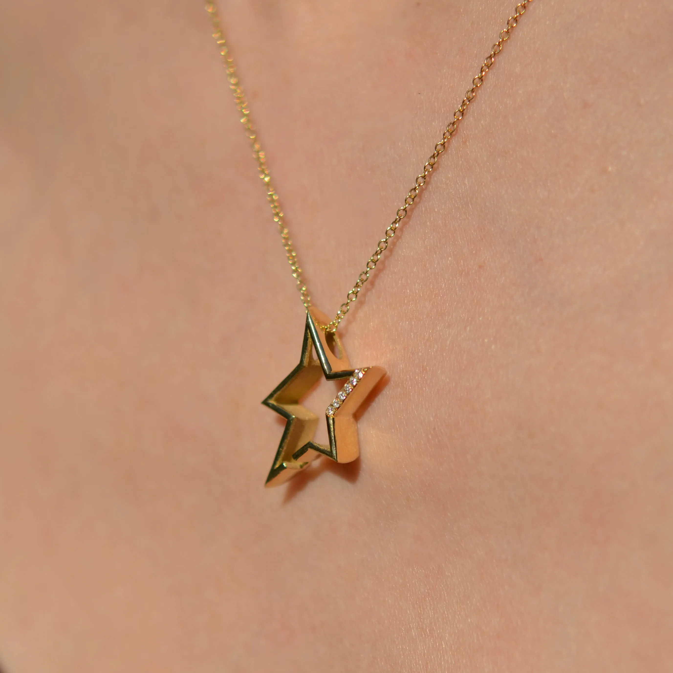 Diamond Star Charm Pendant