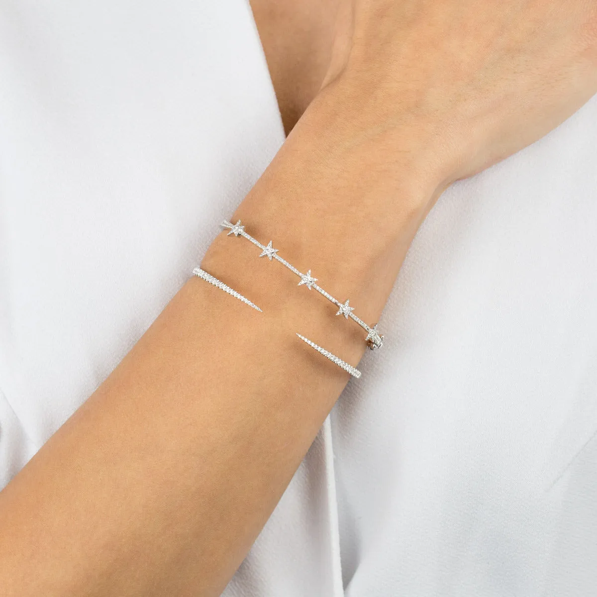 Diamond Stars Bangle 14K