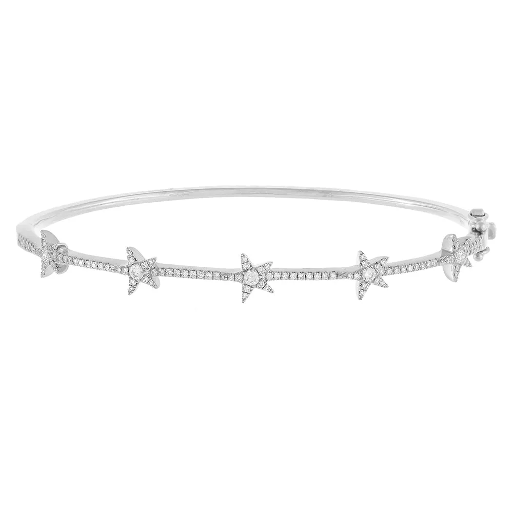 Diamond Stars Bangle 14K