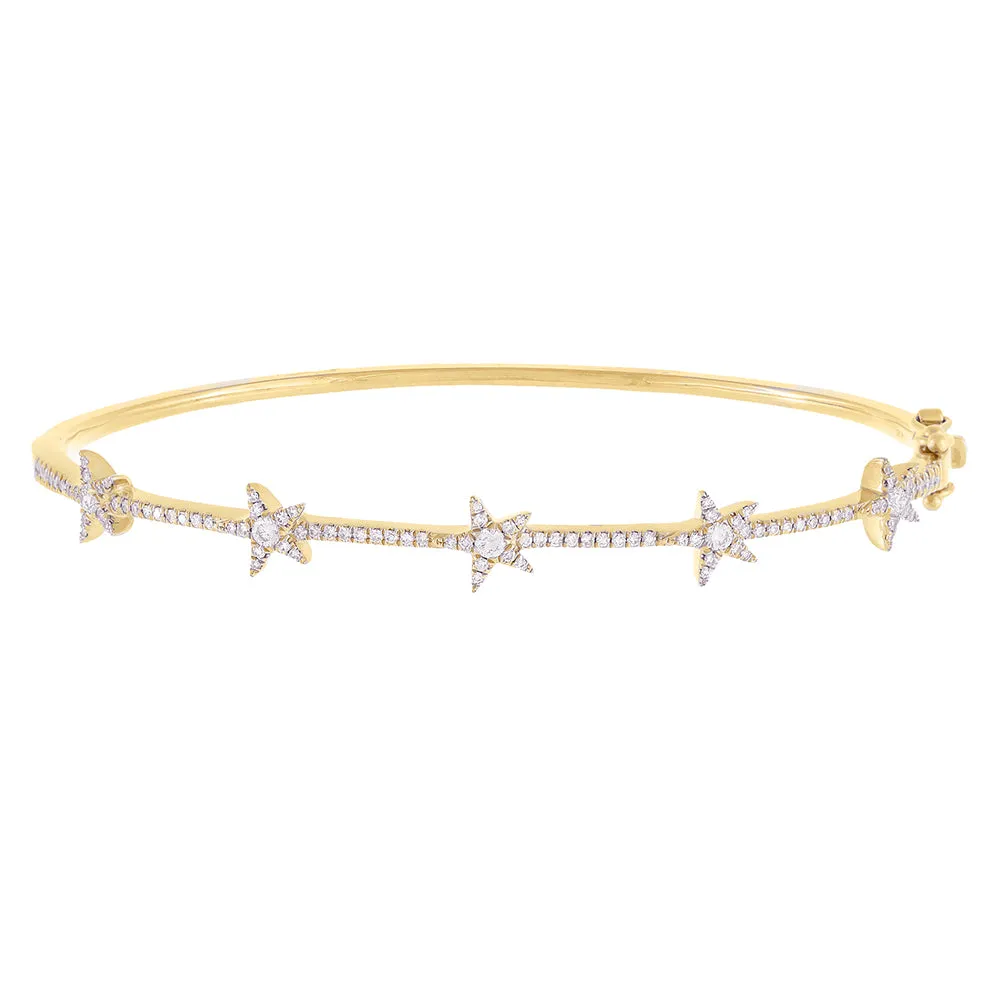 Diamond Stars Bangle 14K