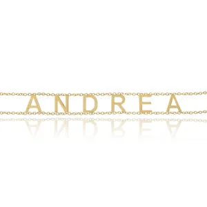 Double Chain Gold Name Bracelet