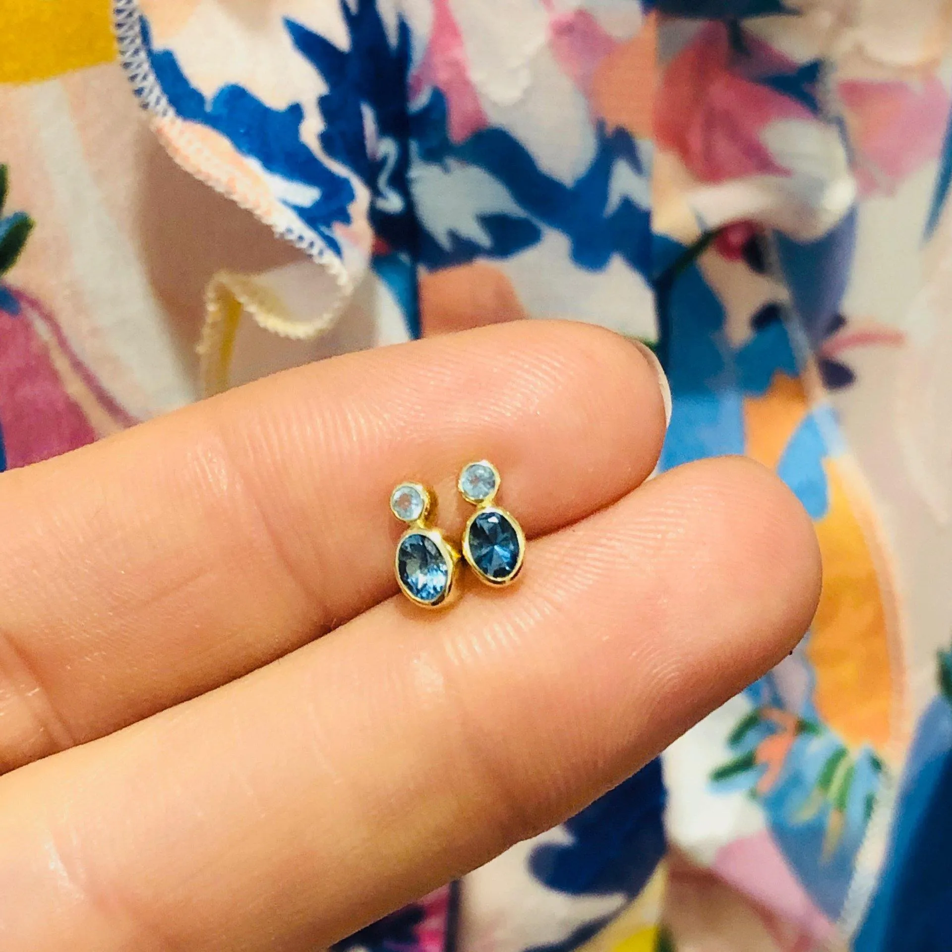 Double Stone Spectra Studs