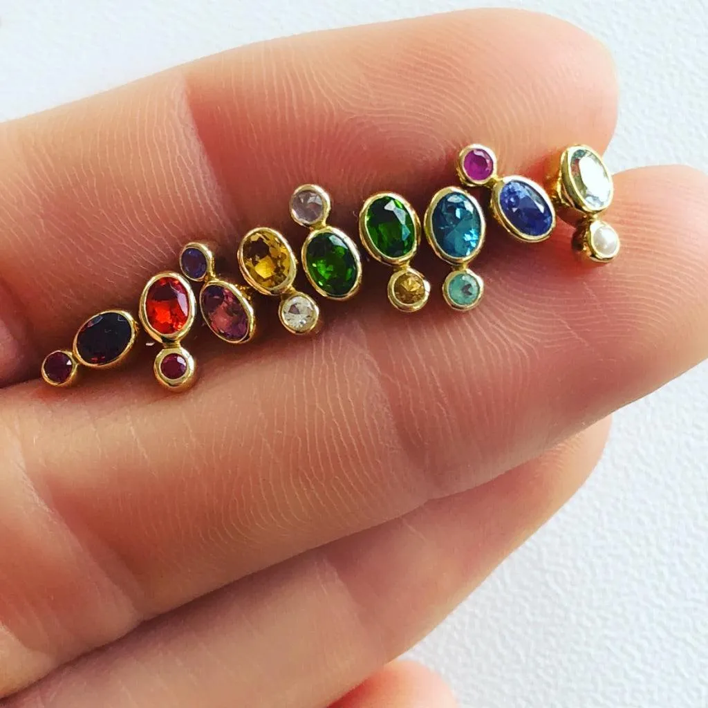 Double Stone Spectra Studs