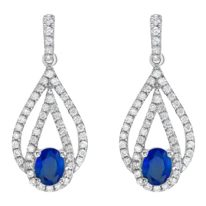 Earrings 14KW/2.4G 2SAPP-0.88CT 104RD-0.48CT