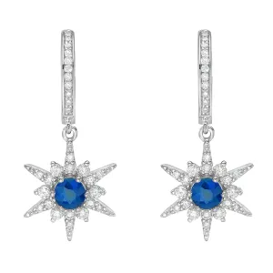 Earrings 14KW/2.6G 2SAPP-0.83CT 58RD-0.44CT