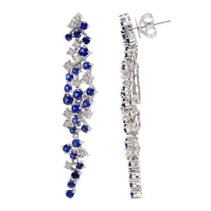 Earrings 18KW/9.8G 48SAPP-3.42CT 26RD-0.12CT