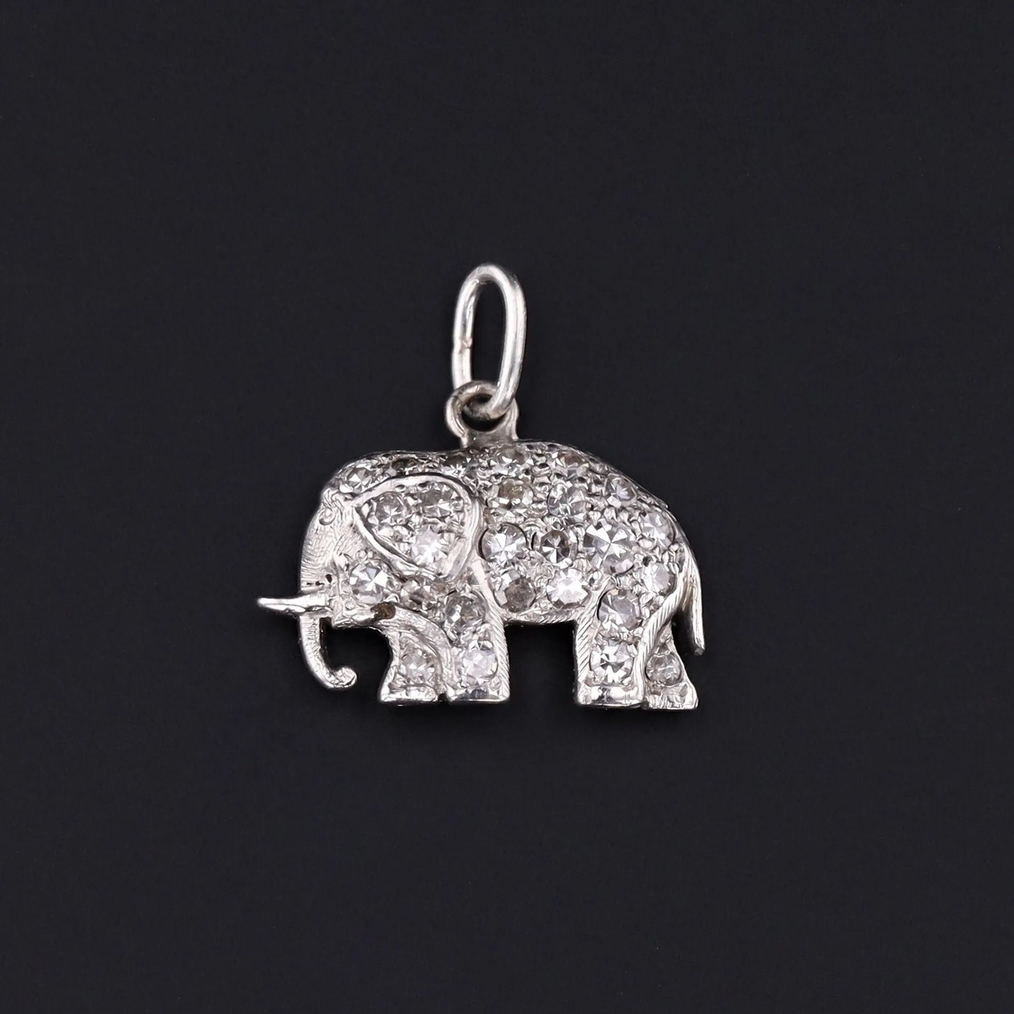Elephant Charm | Platinum Elephant Charm