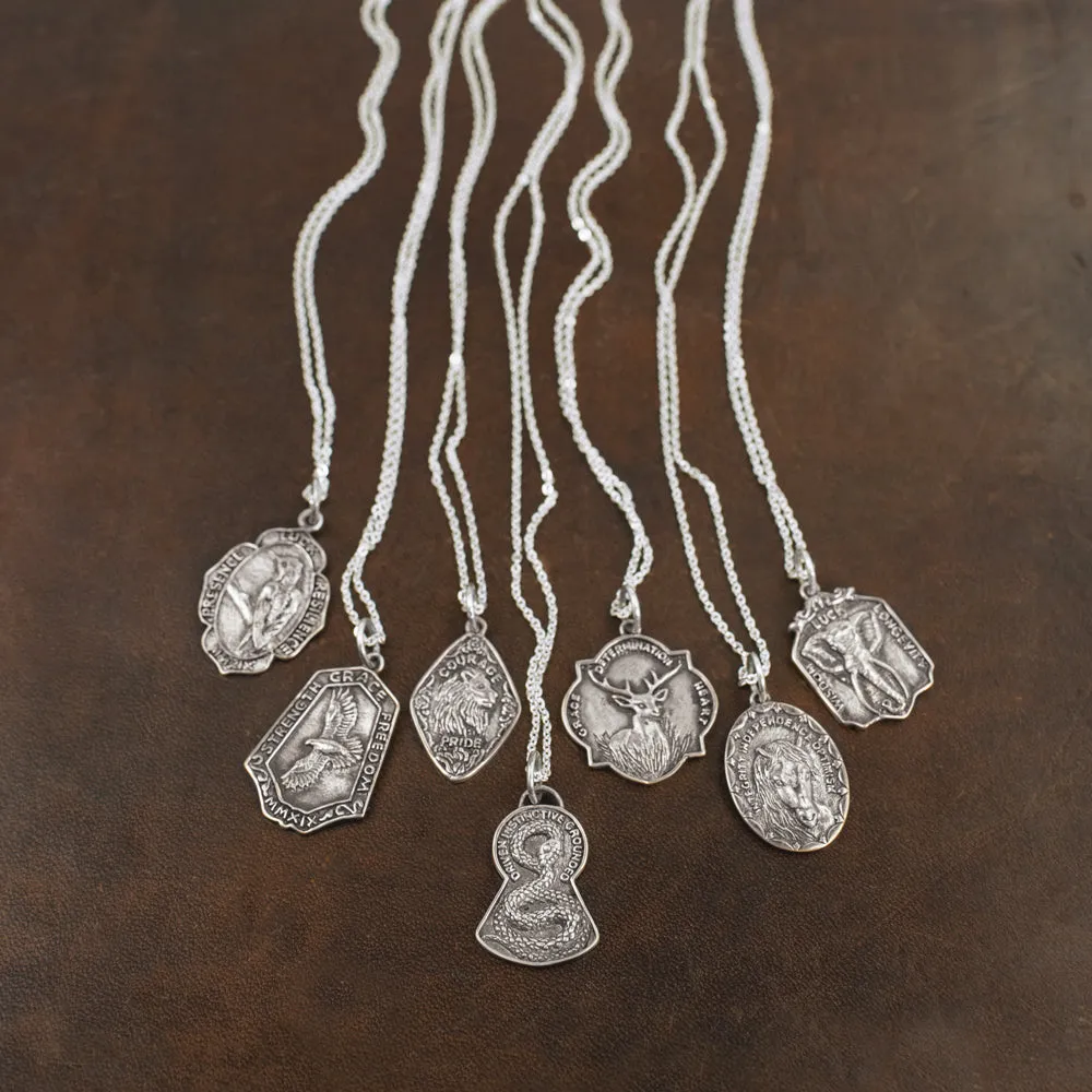 Elephant Saint Necklace in Sterling Silver - Wisdom | Luck | Longevity