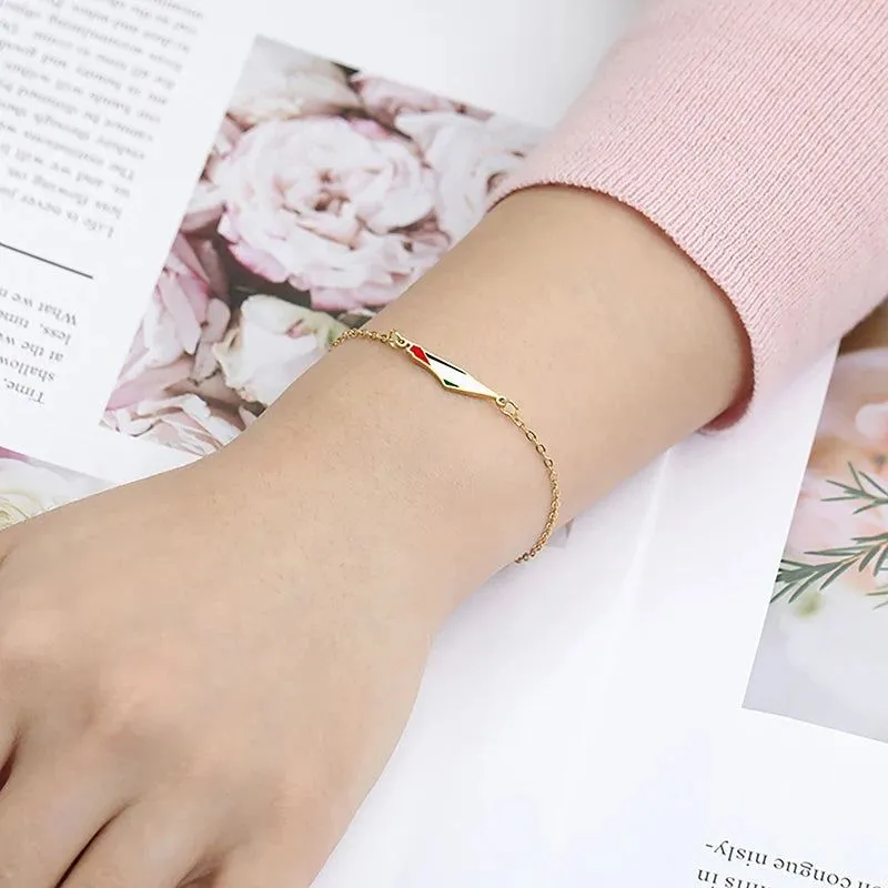 Enamel Palestine Map Charm Bracelet Double Layer Bead Chain For Women Men Gold Color Hand Bracelet Country Geography Jewelry