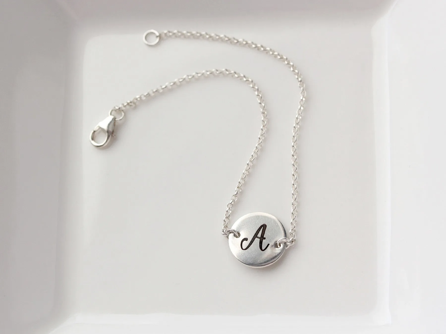 Engraved Disc Bracelet