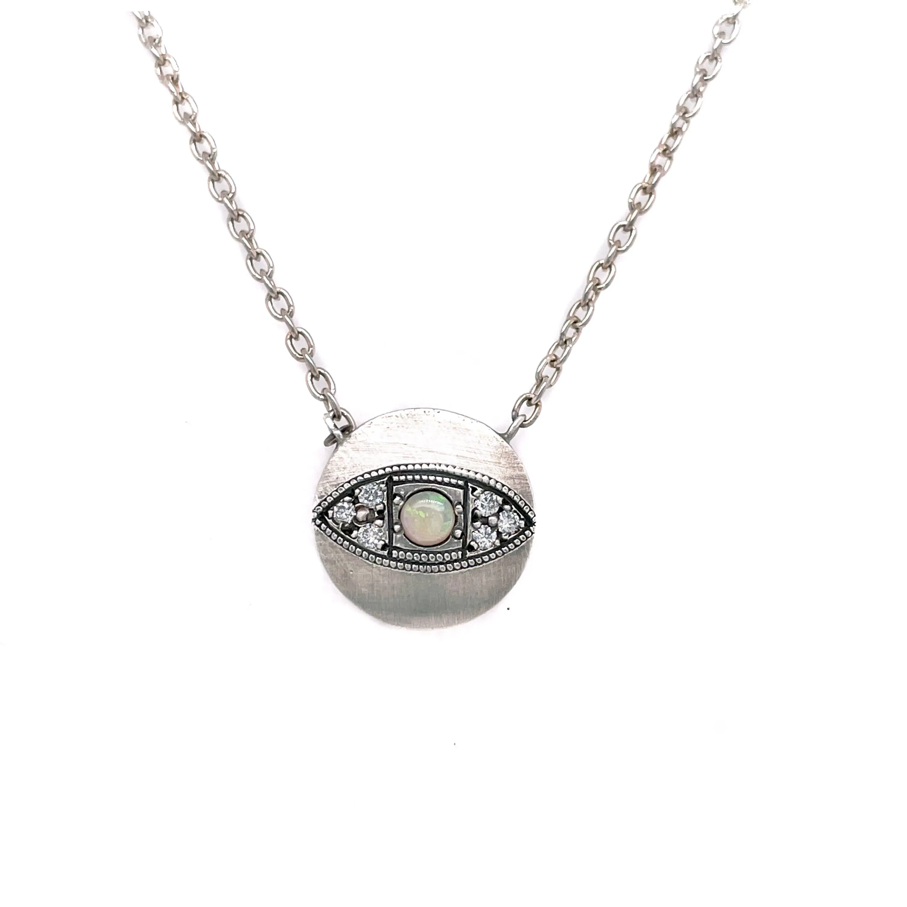 Evie Opal and Diamond Necklace