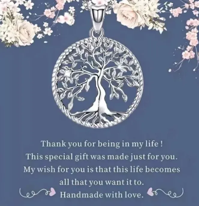 Fashion Silvery Tree of Life Necklace Jewelry Gift Men Women Silvery Brand New