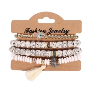 Find Me 2018 new Fashion Vintage Ethnic multilayer big beads Bracelets Boho Statement Flower Bracelet Bangles for Women Jewelry