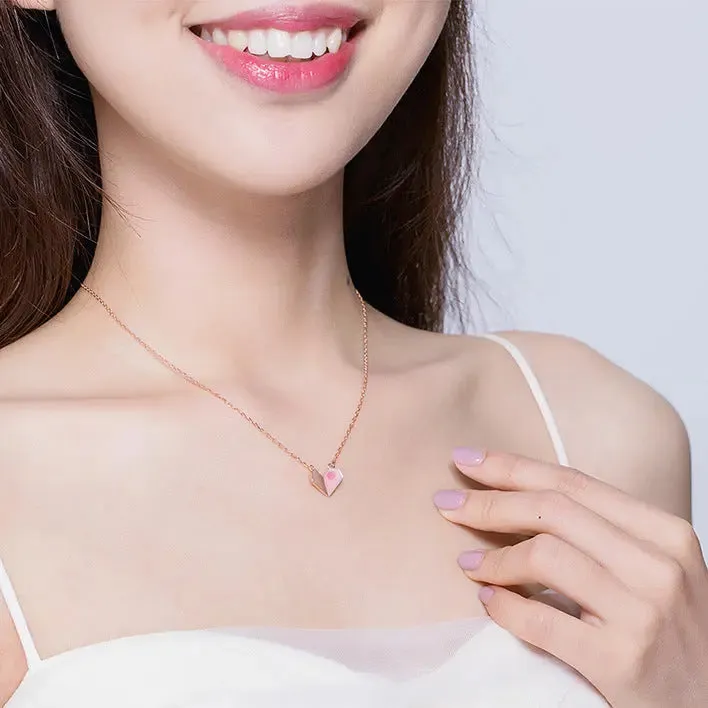 Folded Heart Necklace