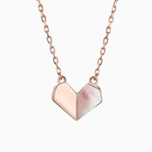 Folded Heart Necklace