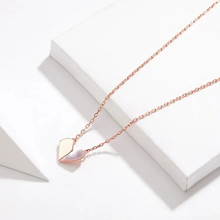 Folded Heart Necklace