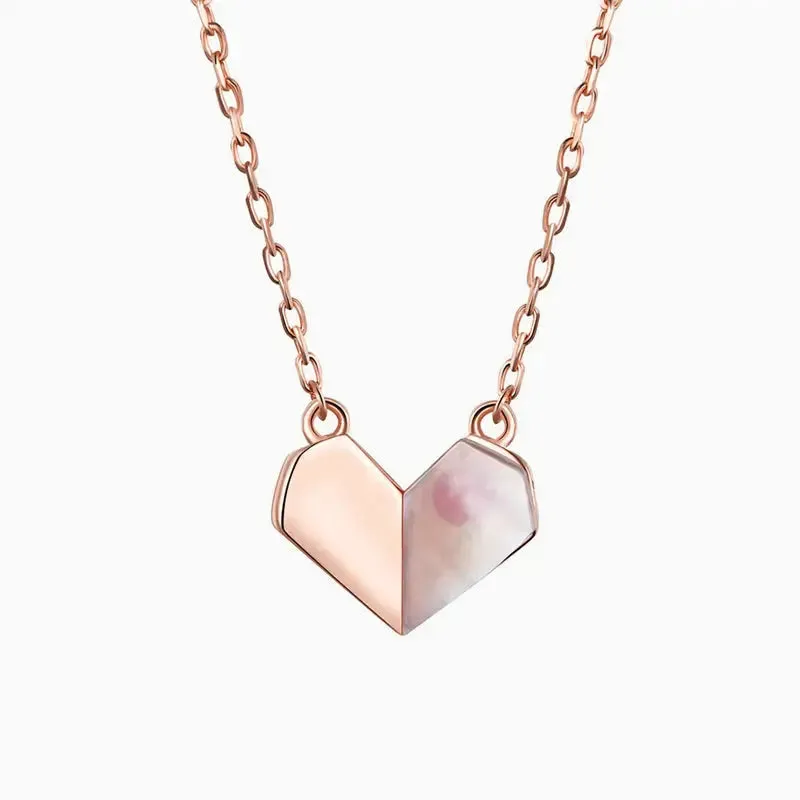 Folded Heart Necklace