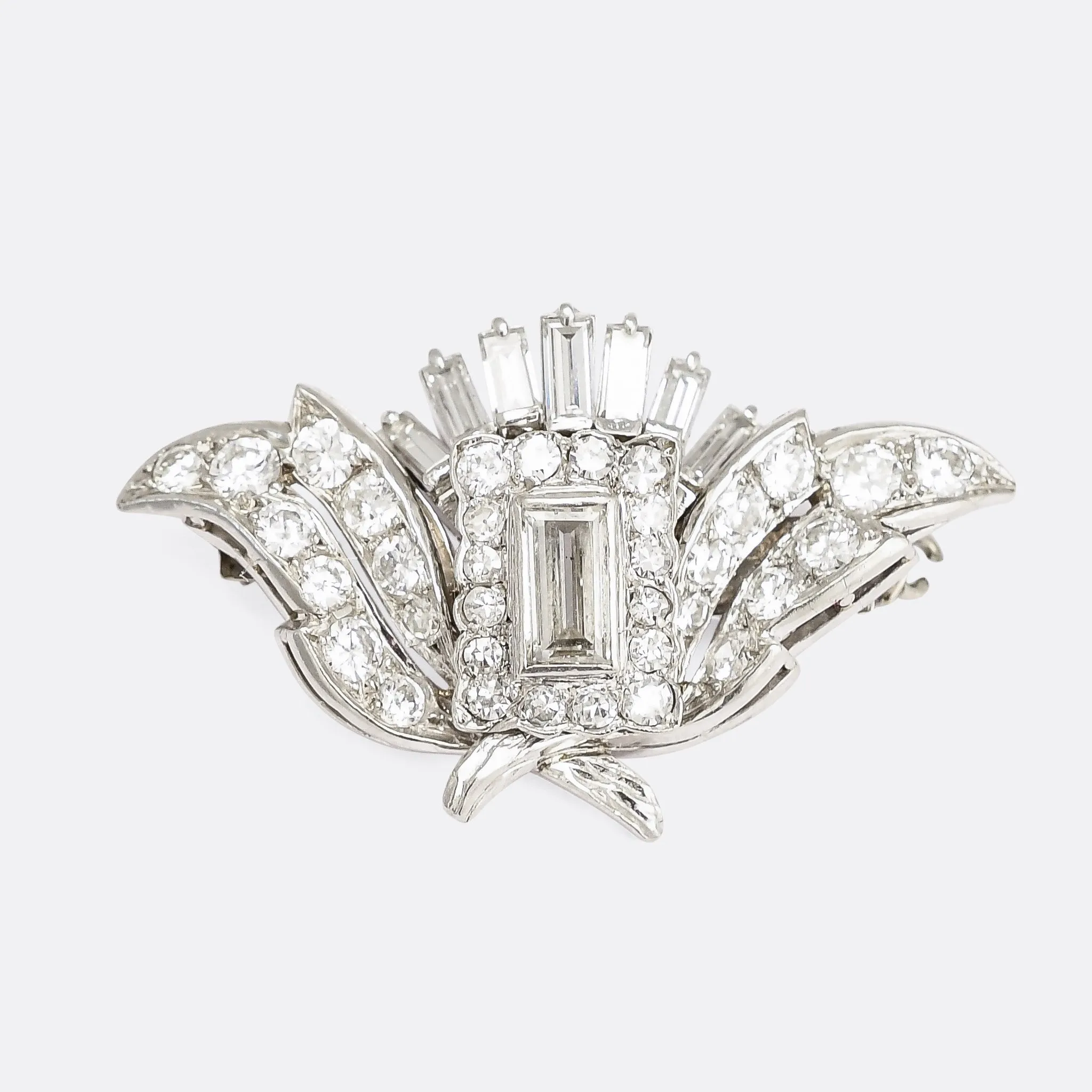 French Art Deco Diamond Clasp