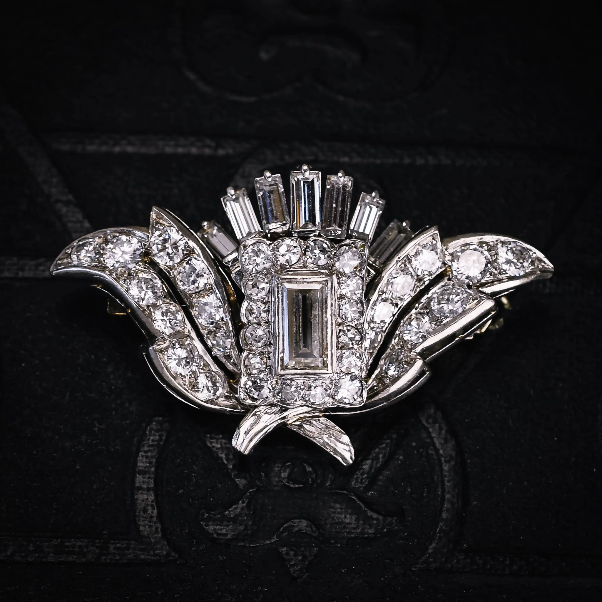French Art Deco Diamond Clasp