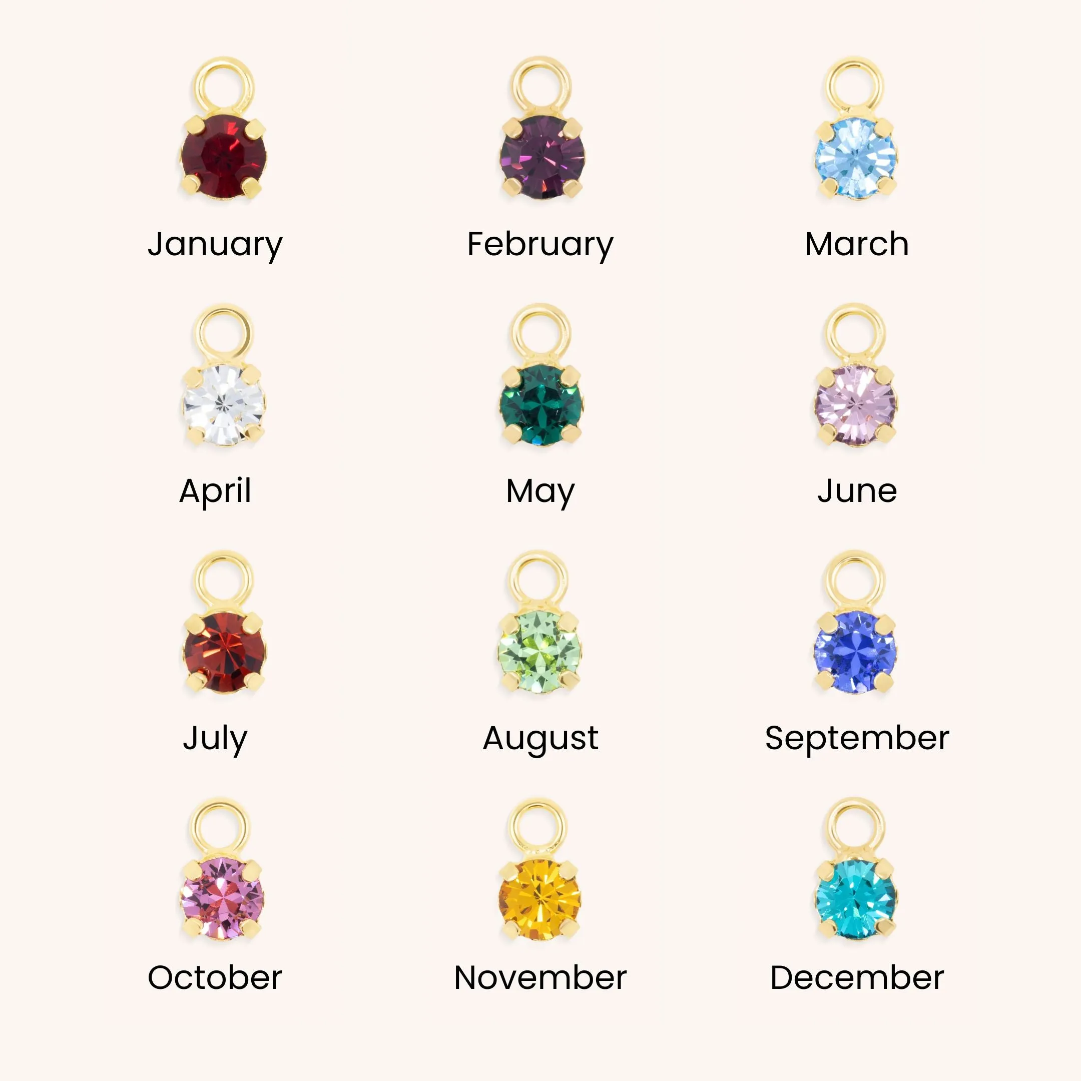Freya Initial & Birthstone Bracelet, Gold