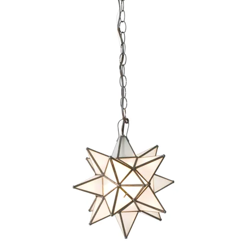 FROSTED STAR PENDANT, LARGE