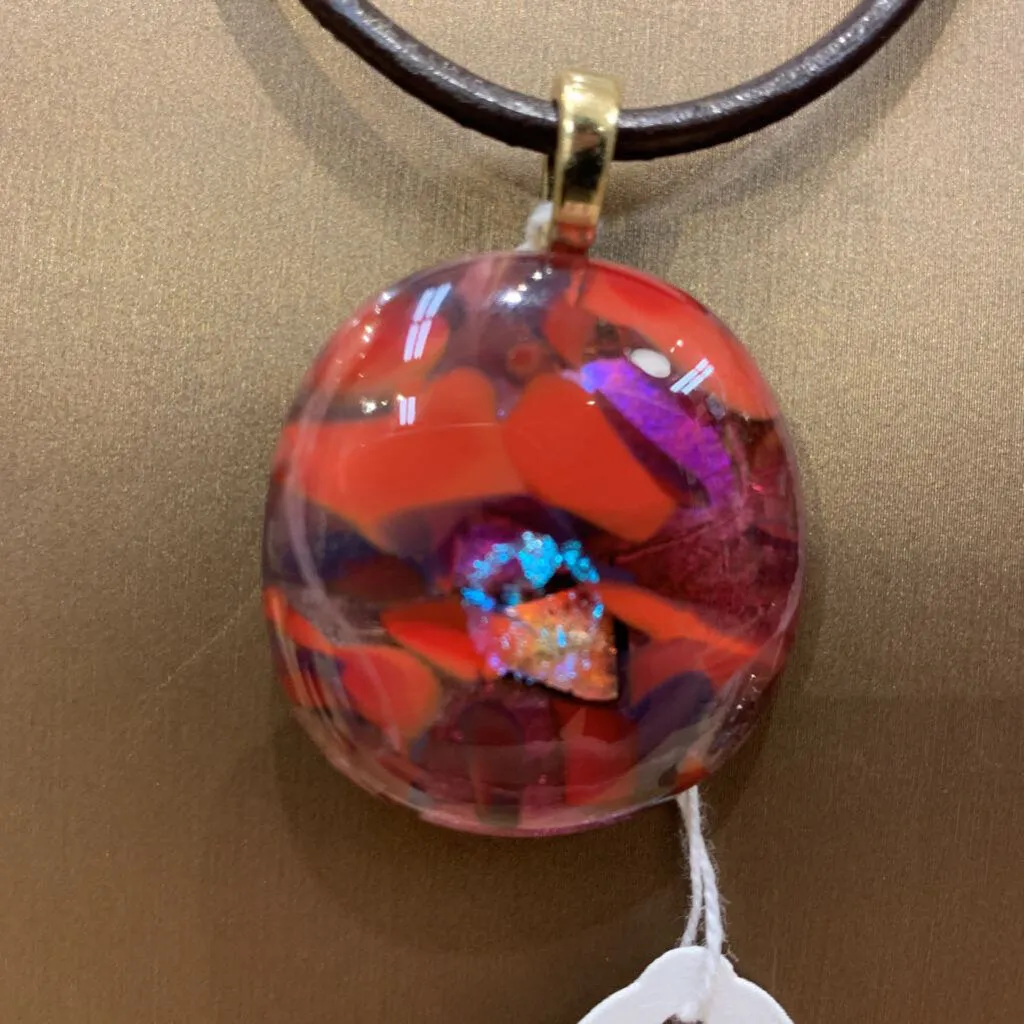 Fused Glass Pendant Necklace