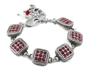 Garnet Crystal Birthstone Bracelet