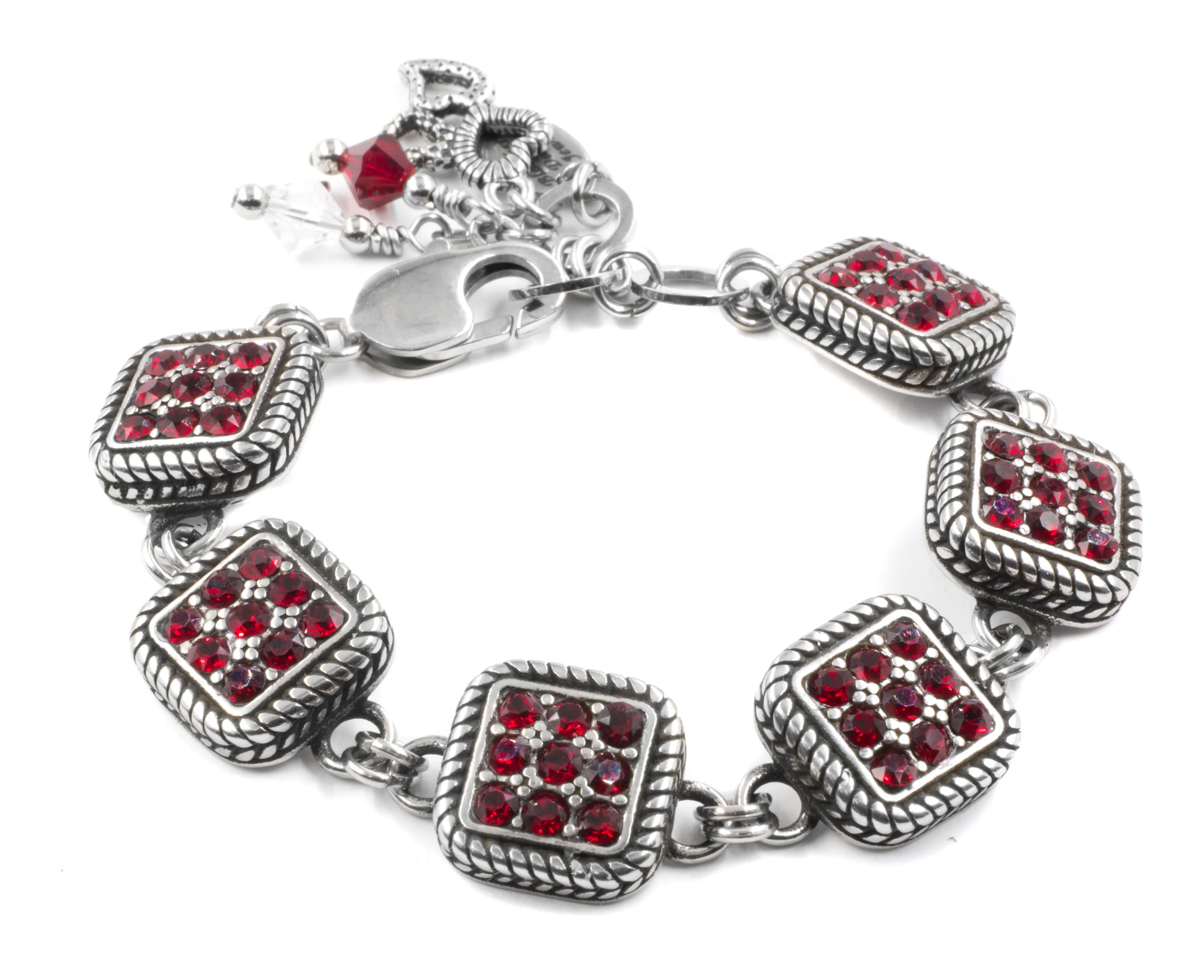 Garnet Crystal Birthstone Bracelet