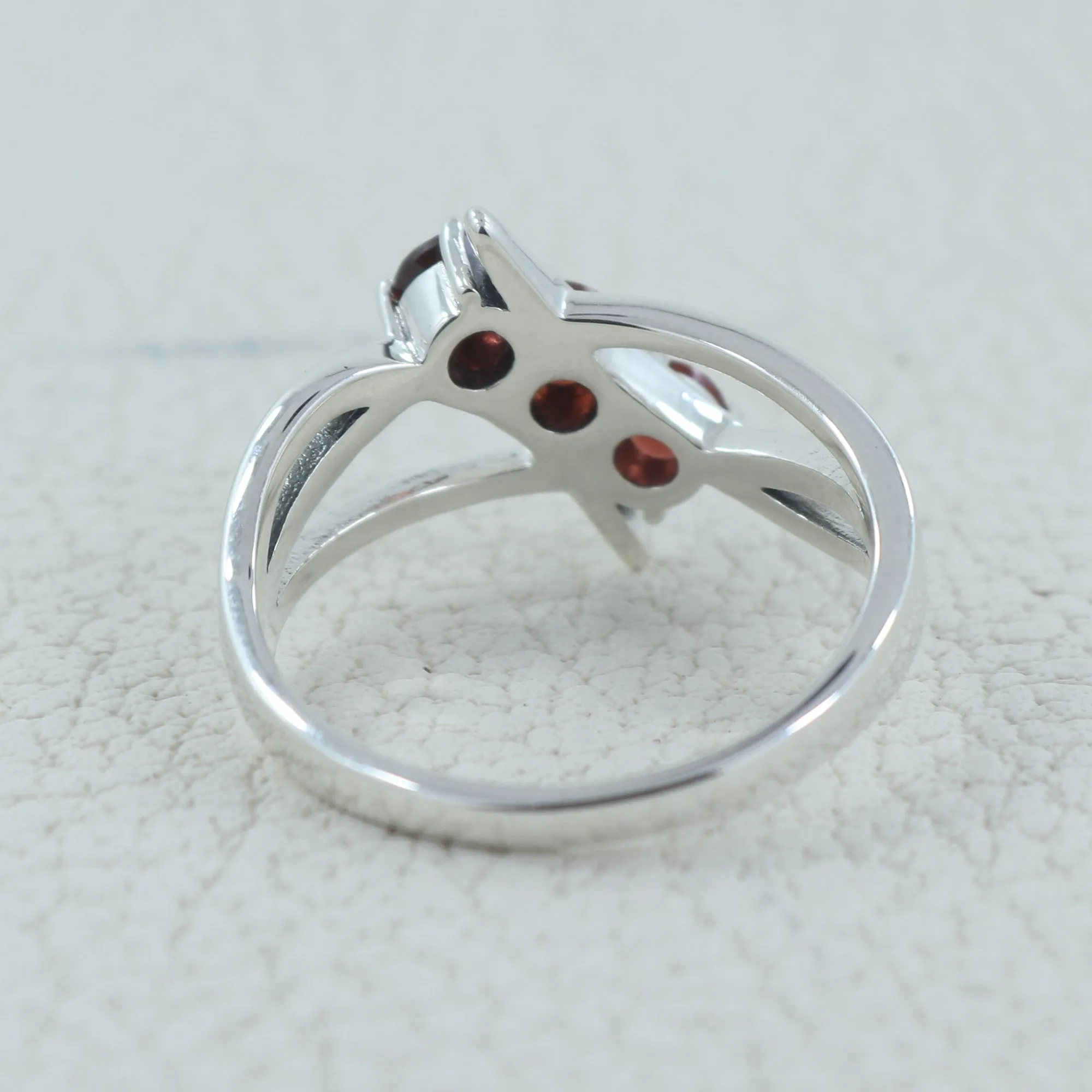 Garnet Silver Rings
