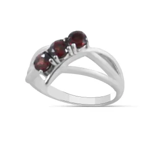 Garnet Silver Rings