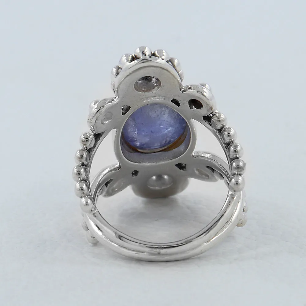 Genuine Tanzanite, Iolite Artisan Rings