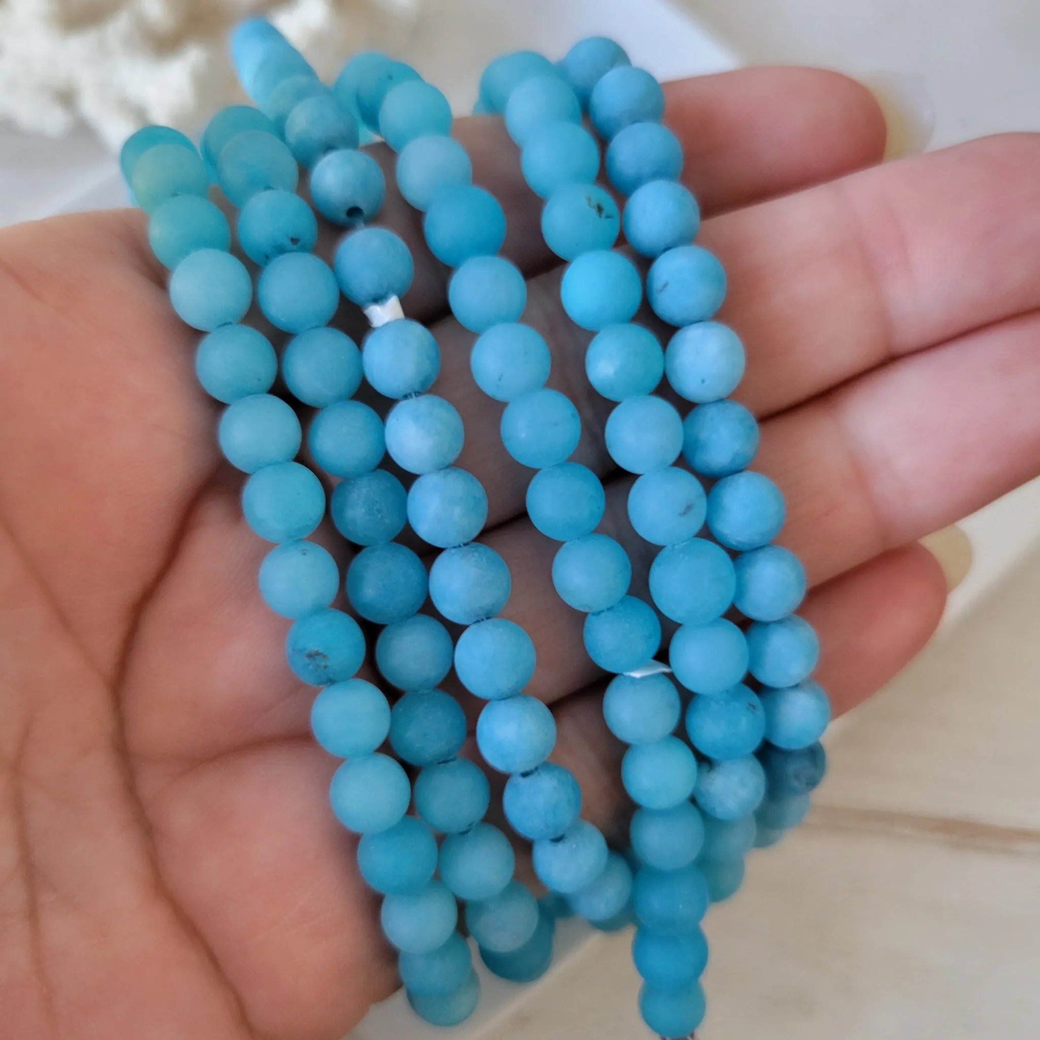 Girl's Natural Stone Bead Bracelets - 1 Add On Bracelet - Multiple Color Choices