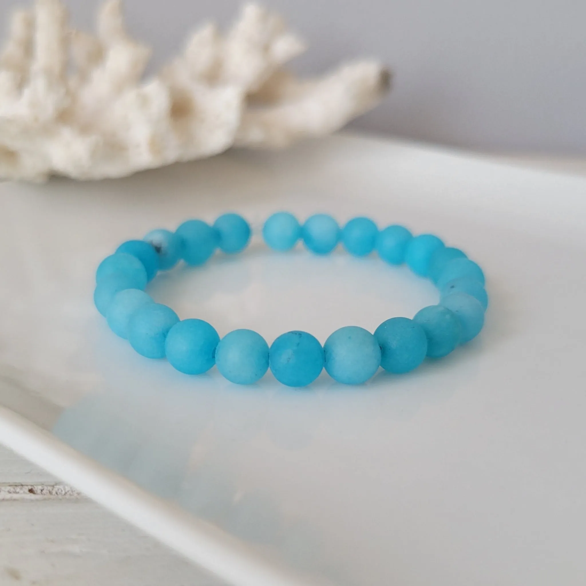 Girl's Natural Stone Bead Bracelets - 1 Add On Bracelet - Multiple Color Choices