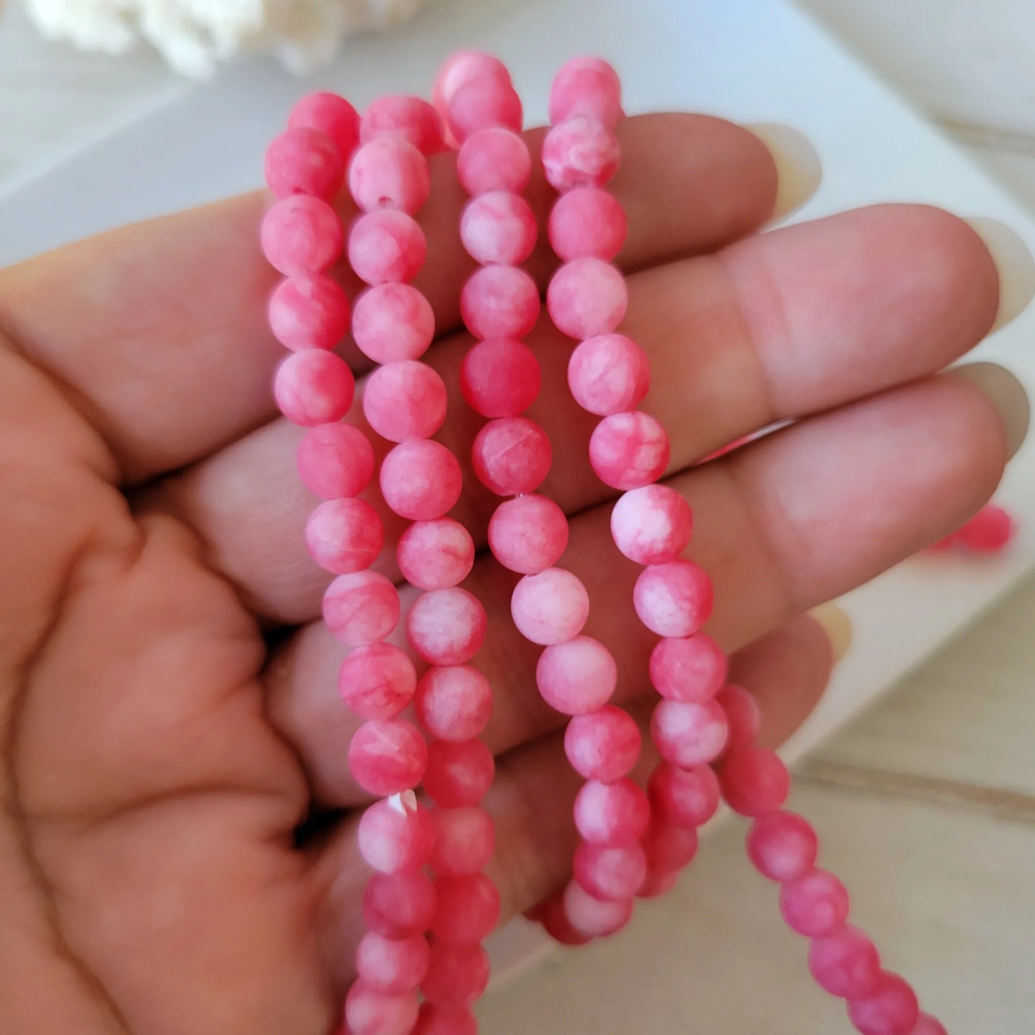 Girl's Natural Stone Bead Bracelets - 1 Add On Bracelet - Multiple Color Choices