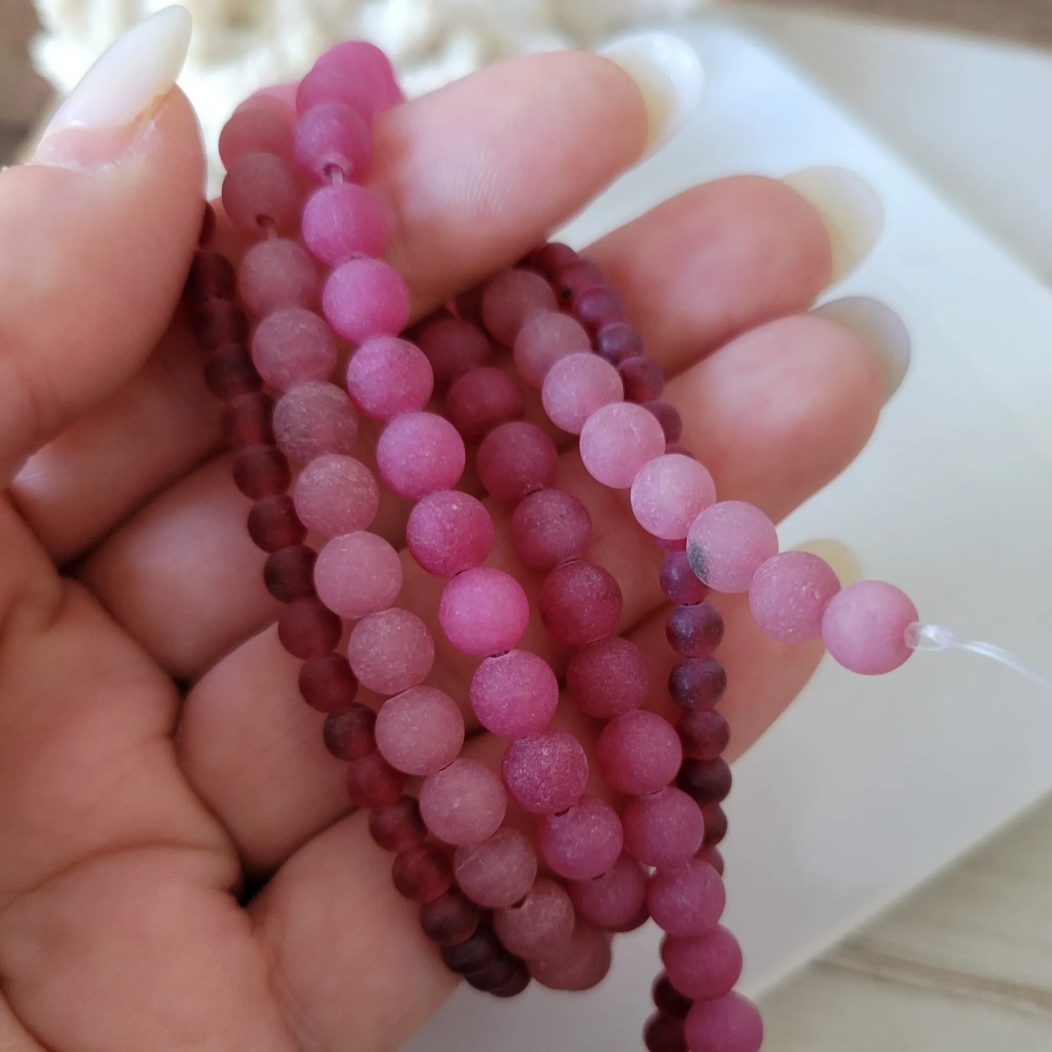 Girl's Natural Stone Bead Bracelets - 1 Add On Bracelet - Multiple Color Choices