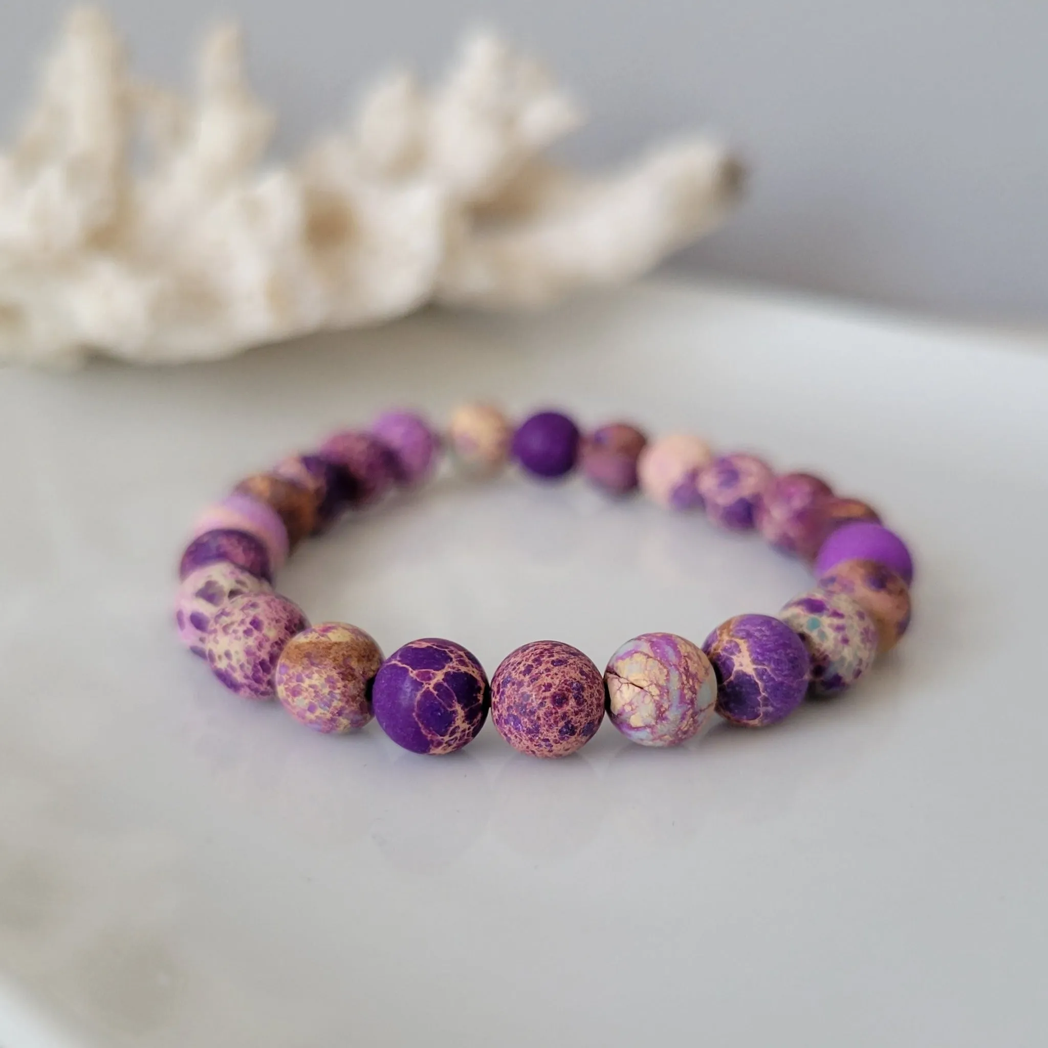Girl's Natural Stone Bead Bracelets - 1 Add On Bracelet - Multiple Color Choices