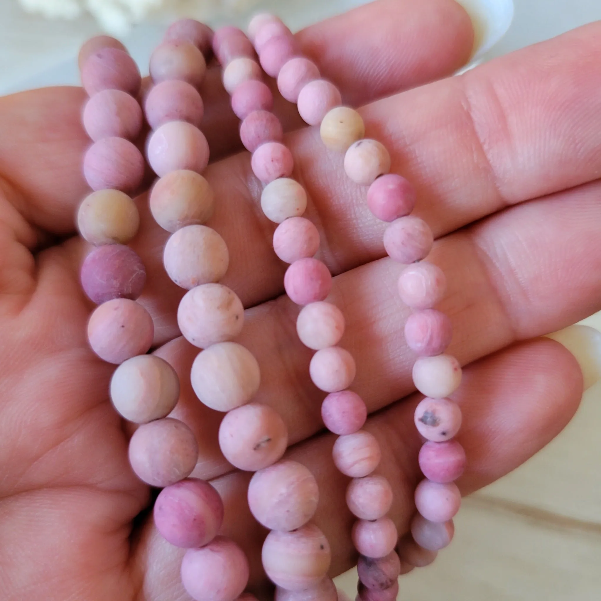 Girl's Natural Stone Bead Bracelets - 1 Add On Bracelet - Multiple Color Choices
