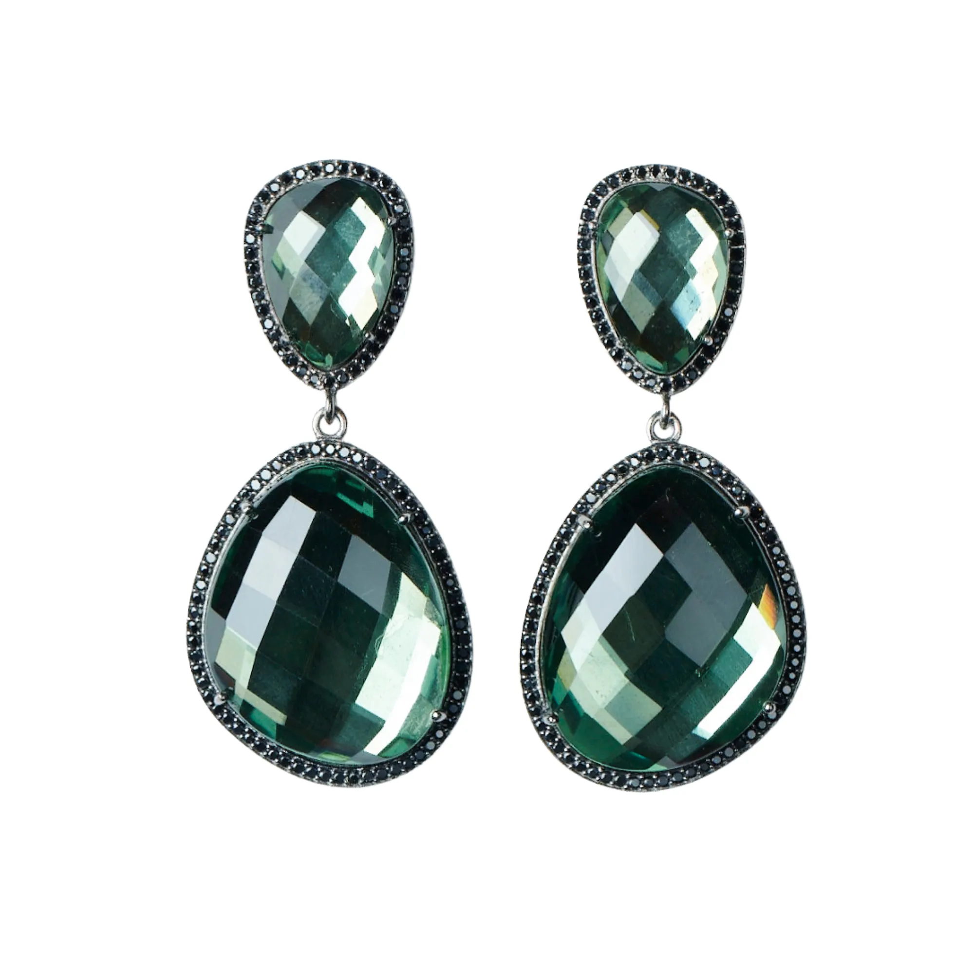 Glimmer and Glow Freeform Drop Earrings - Sapphire Blue