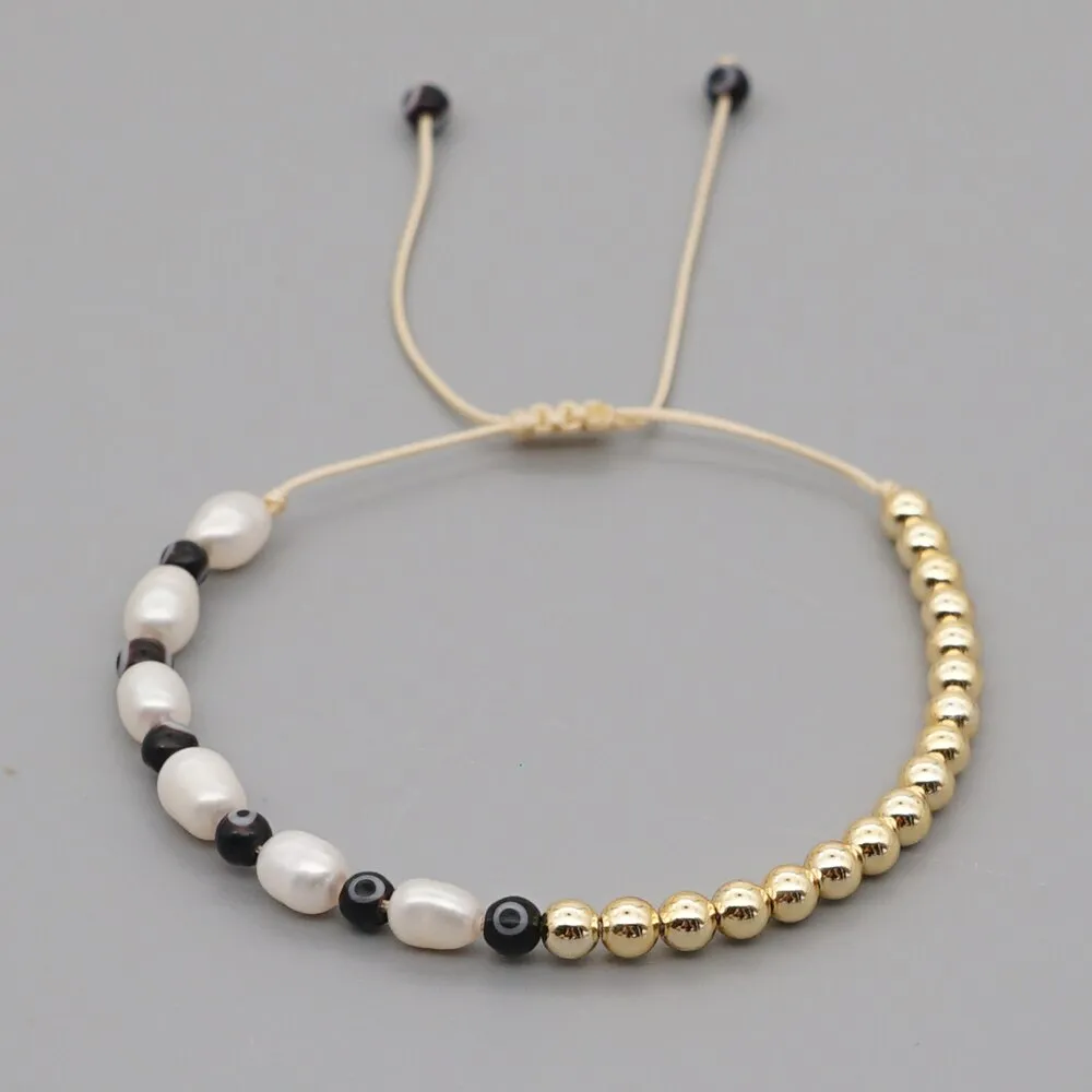 Go2Boho Freshwater Pearl Bracelet For Women Jewelry Summer Beach Perle Gold Plated Beaded Bracelets 2022 Valentines Gift