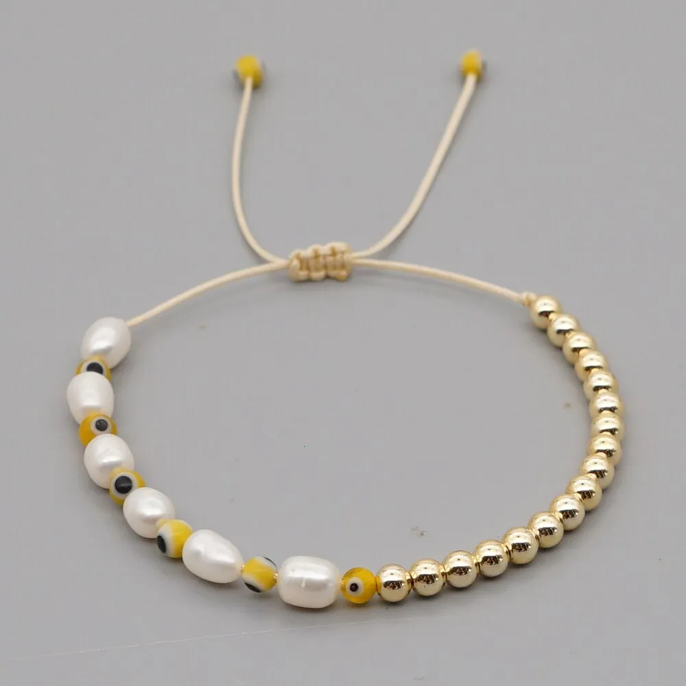 Go2Boho Freshwater Pearl Bracelet For Women Jewelry Summer Beach Perle Gold Plated Beaded Bracelets 2022 Valentines Gift