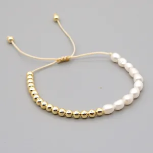 Go2Boho Freshwater Pearl Bracelet For Women Jewelry Summer Beach Perle Gold Plated Beaded Bracelets 2022 Valentines Gift