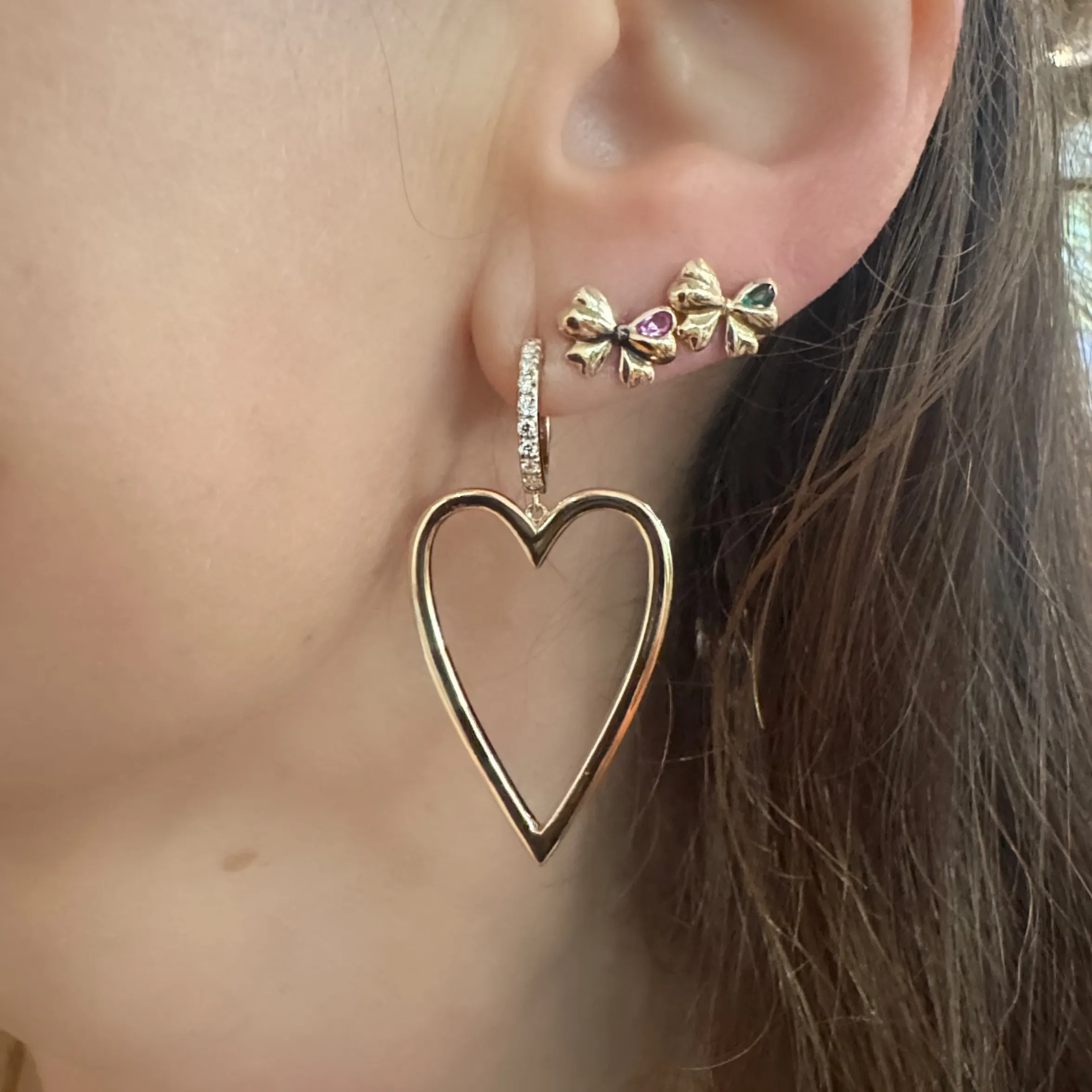 Gold Estee Bow Studs