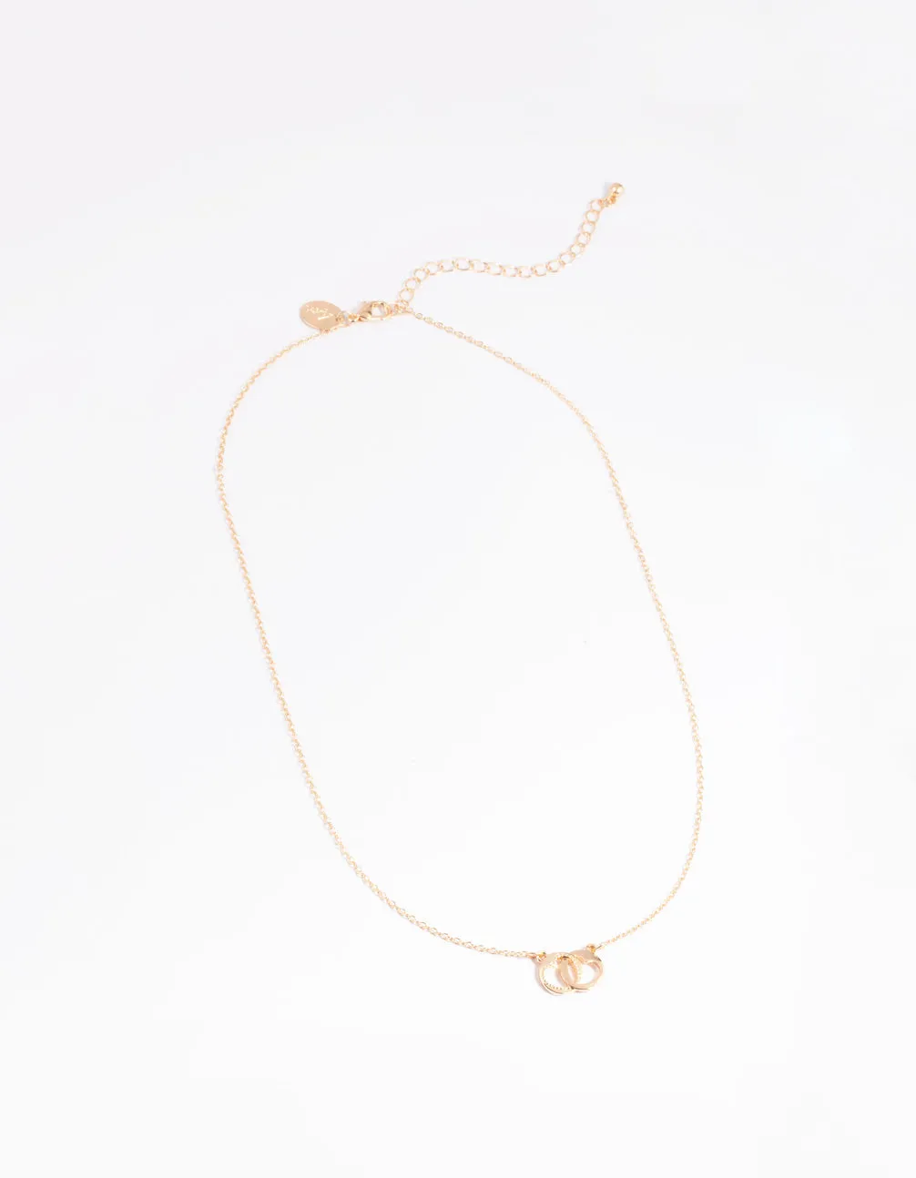 Gold Interlocked Heart Necklace