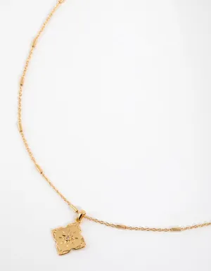 Gold Plated Vintage Star Pendant Necklace
