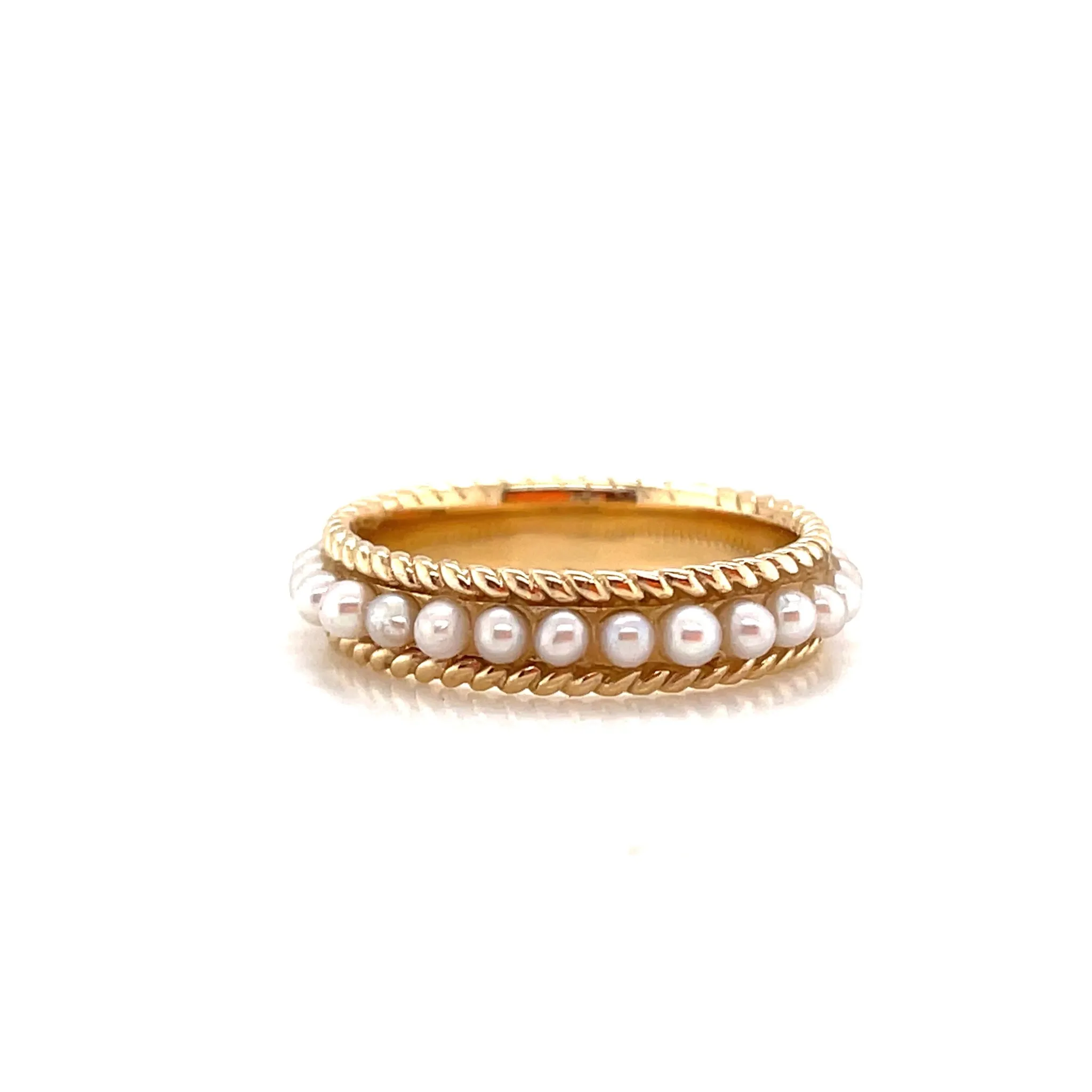 Gold Rope and Pearl Ring